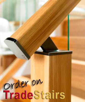 immix stair railing white oak